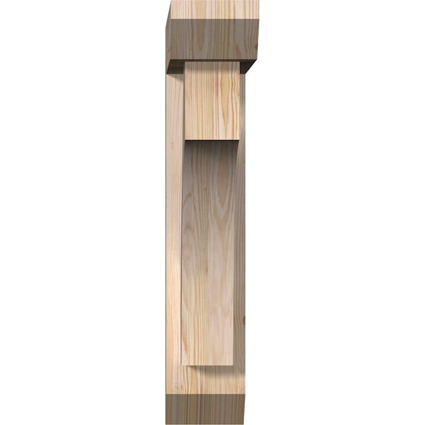 Westlake Slat Smooth Bracket W/ Offset Brace, Douglas Fir, 5 1/2W X 20D X 28H